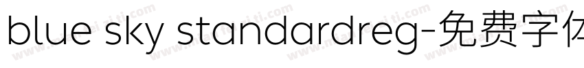 blue sky standardreg字体转换